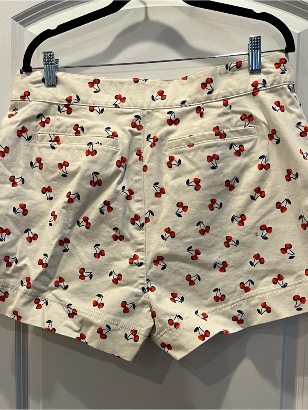 Kate Spade New York Cherry Print Shorts Size 14 High Waist Summer Designer Chic - Picture 4 of 9